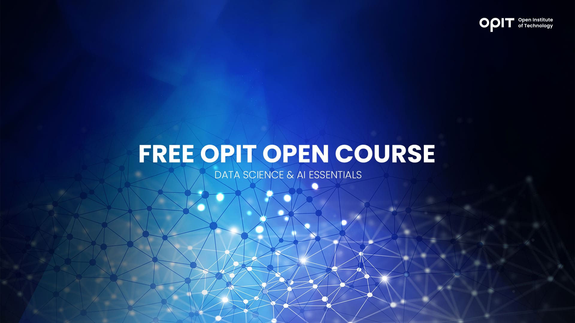 Free OPIT Open Course Data Science & AI Essentials